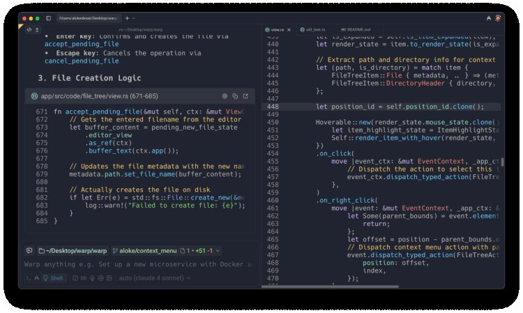 Warp brings new diff-tracking tools to the AI coding arms race